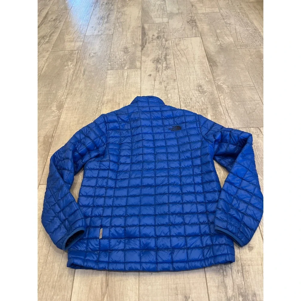 The North Face Mens ThermoBall Eco Puffer Jacket Blue Full Zip Quilted Coat L